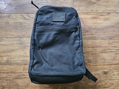 GORUCK DOUBLE COMPARTMENT BULLET RUCK – HERITAGE WAXED CANVAS – 18L BLACK