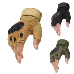 Tactical Fingerless Gloves for Men & Military Combat Shooting Half-Finger Gloves