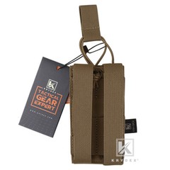 KRYDEX Single 5.56 .223 Mag Pouch Tactical Magazine Carrier MOLLE Coyote Brown