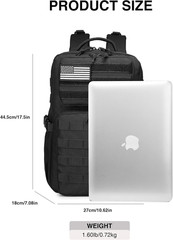 Wotony Military Tactical Backpack for Men Waterproof Daypack 3 Day Assault Pack