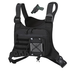 Outdoor Sports Chest Bag for Men, Concealed Chest Vest Holster Fits Most Pist…