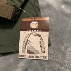 Rothco Tactical Airsoft Combat Shirt – L – Woodland Digital Camo – NWT