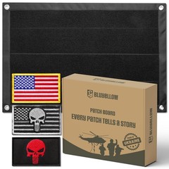 Patch Board 15.7×23.6 Inches with 3 Tactical Patches – Display for Morale
