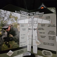 5.11 Tactical TDU Jumpsuit 75004 44R Black NEW w/ Tags Kneepads Included