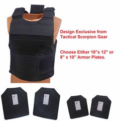 Complete Level III AR500 Steel Body Armor With Dual Pocket Lightweight Vest