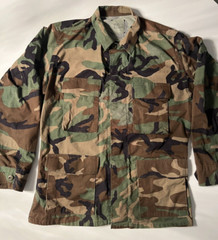 Military Jacket BDU Adult M Short Woodland Camouflage Combat Armed Forces