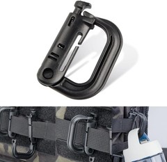DYZD Tactical Gear ABS Plastic Molle D Ring Shape Buckle, Super-Handy Spring …