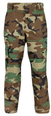 Propper International BDU Trouser 100% Cotton Ripstop Woodland Large Short NWT