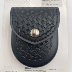 Safariland 90H-4 Top Flat Chrome Snap Handcuff Pouch Hinged Basket Weave