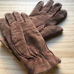 Vintage 1990s Thinsulate WPL8931 Women’s L Winter Weather Suede Gloves Brown