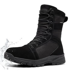 Men’s Military Tactical Boots Waterproof Non-Slip Suede Breathable 8 11 Black