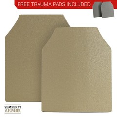 Body Armor AR500 Plates Two 10X12s in Federal Standard Tan – Side Plate Options