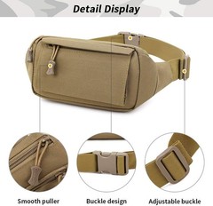 Tactical Fanny Pack Small Military WR Nylon Waist Bag Money Belt Bumbag for D…