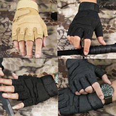 Fingerless Gloves Tactical Airsoft Shooting Protective Half Finger Hunting Glove