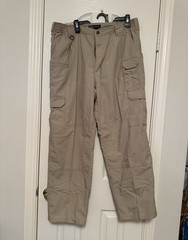 5.11 Tactical Men’s Beige Solid Cotton Blend Cargo Pants Regular 38/30 74273