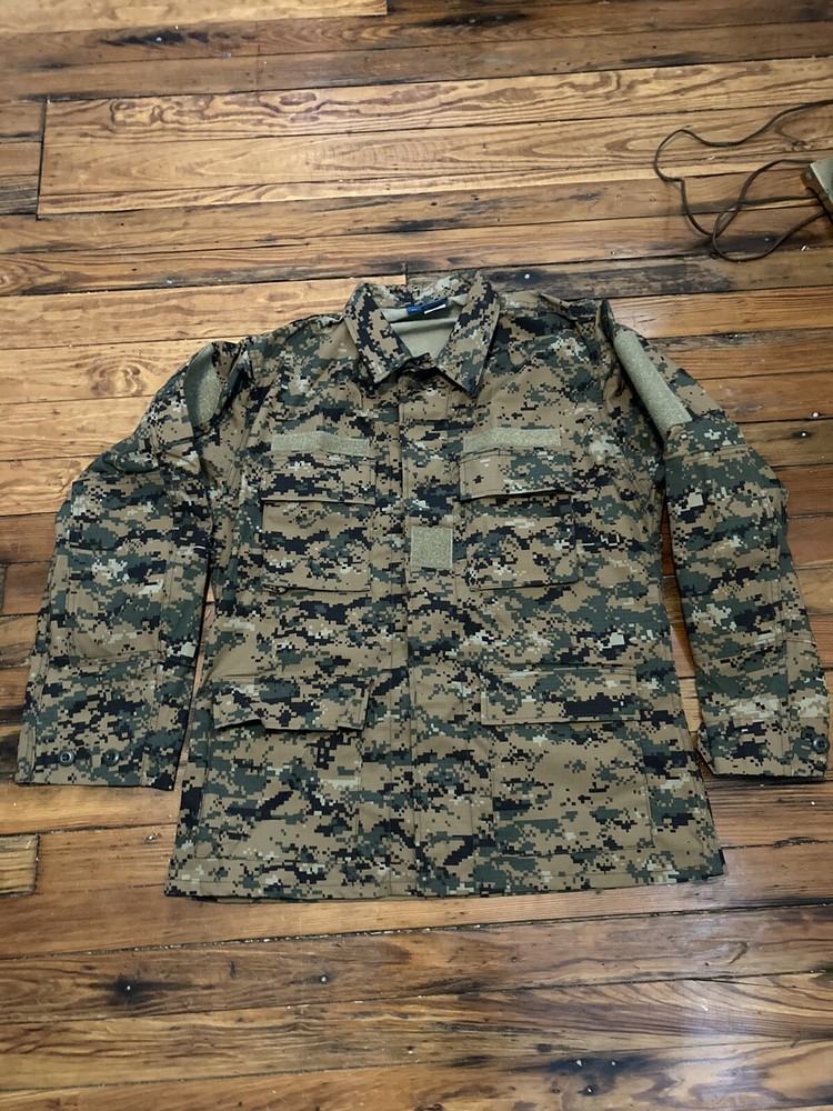 PROPPER CAMO Tactical SHIRT Medium Regular Cargo Pockets Panels Hunting Outdoor