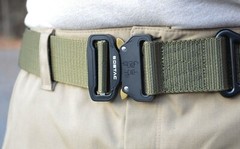 Heavy Duty Tactical military buckle gun web belt law enforcement OD GREEN 42″