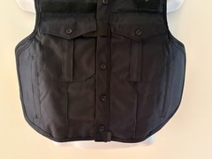 SAFARILAND U1 Clean Uniform Shirt Armor Carrier Front Open 2 Pocket Medium Navy
