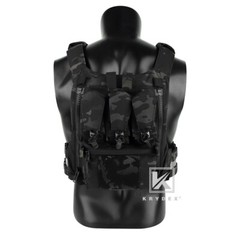 KRYDEX FCPC V5 Plate Carrier Tactical Vest Zip On Back Panel Banger Black Camo