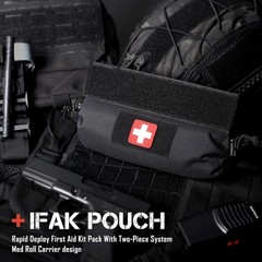 Tactical First Aid Drop Dump Pouch, Medical Trauma Roll Up Drop Pouch EMT IFA…