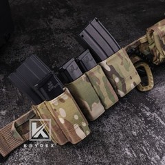 KRYDEX Tactical Double Stack Pistol Magazine Pouch Belt / MOLLE Mounted MC Camo