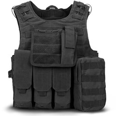 Military Tactical Vest Air Soft Paintball Molle Plate Carrier Combat Play Vest