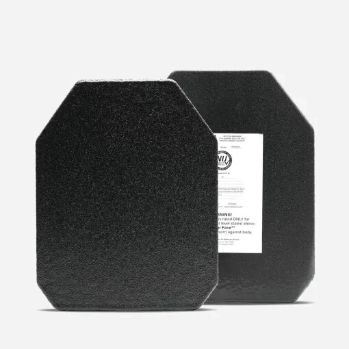 Tacticon | AR600 NIJ Level 3 Steel Body Armor Plates (Set of 2) 10″ x 12″