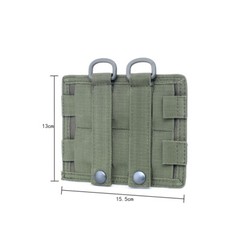Hook & Loop Panel MOLLE Patch Converter Adapter Tactical Mesh Pouch for Outdoors