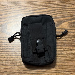 Black MOLLE Tactical Gear Bag with Buckle and Zip Closure, Nylon