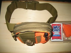 COMPACT MOLLE POUCH WITH TACTACAL QUICK RELEASE BELT PLUS PEN-WIPES- GLOVES