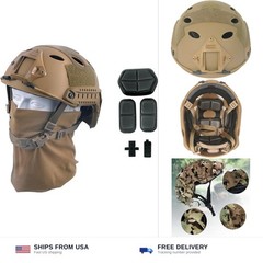 LOOGU Fast Base Jump Tactical Helmet for Airsoft with 12-in-1 Headwear