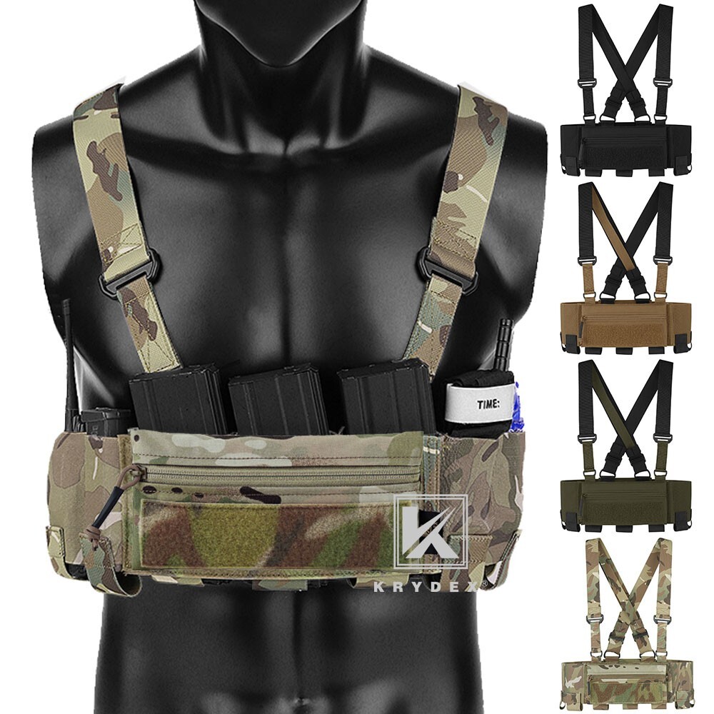 KRYDEX Concealed Carry Low-Vis Ready Chest Rig Elastic Cummerbund w/ Candy Pouch