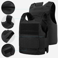 Adjustable Tactical Vest for Outdoor Training, Protective Lightweight Gilet Gear