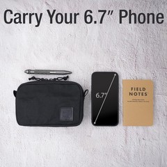 Tintris Belt Zipper Pouch for Men Women YKK Zippers, EDC Medium, Black