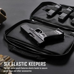 Tactical Handgun Bag Soft Padded Portable Gun Case Carrying Pistol Storage Case