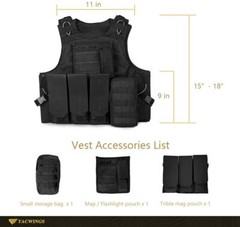 Tactical Vest Adjustable Quick Release Modular Military Vest Outdoor Training US