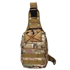 GO Bag Tactical Sling Bag MOLLE PALS Backpack – OCP Camo 8.3″x6.3″x15.4″