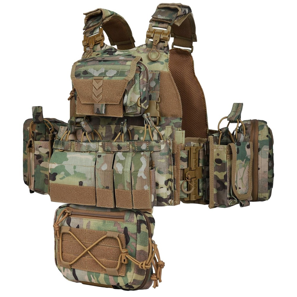 Quick Release Tactical Outdoor Vest for Ment Adjustable Breathable Weighted V…