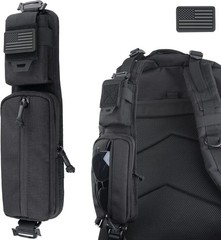 WYNEX Molle Accessories Pouch of Double Zipper Pocket Version, Backpack Strap Po