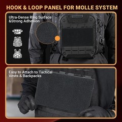 Molle Hook & Loop Panel, 10″x6″ Molle Patch Panel for Tactical Vests & Backpa…