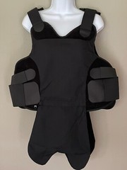 GCS WARRIOR Female Concealable Poly Cotton Armor Carrier Large Long Black