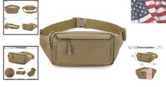 Tactical Fanny Pack Small Military WR Nylon Waist Bag Money Belt Bumbag for D…