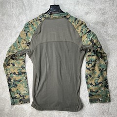 CQR Combat Shirt Mens Large Woodland MARPAT Tactical 1/4 Zip Airsoft Hunting