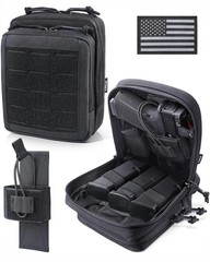 Molle Admin Pistol Pouch for Concealed Carry, Tactical EDC Belt Pouch Gun Bag…