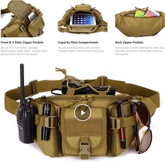 Tactical Fanny Pack Bumbag Waist Bag Military Hip Belt Outdoor Hiking Fishing US