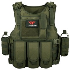 YAKEDA Adjustable Tactical Vest Airsoft Hunting Training S-4XL