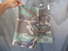 Oldgen M81 1st model 100% Cotton Woodland BDU Pants Made Into SHORTS, MEDIUM