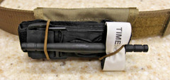 Military Tactical Belt Mounted Tourniquet Holder Quick Access Tan