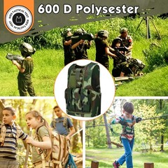 UNIVIVO Kids Tactical Vest Youth Army Costume for Boys Girls 8 10 12 14 Outdo…