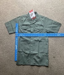 NWT Tru Spec Short Sleeved Full Zip Tactical Shirt Rip Stop Cotton Olive XS R